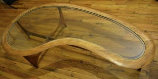 Mid - Century Modern Pearsall Style Kidney Coffee Table By Lane photo
