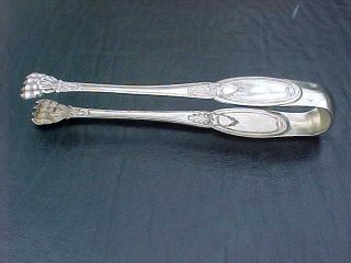 Pair Antique French Hallmarked Silver Sugar Tongs photo