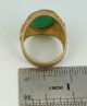 Chinese Old Copper Collectable Handwork Inlay Jade Ring Ornament Other photo 3