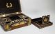 Antique Large 19c Chinese Export Gilt Lacquered Fitted Interior Sewing Box Boxes photo 11