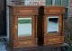 Antique English Oak Large Mirrored Hanging Medicine Wall Cabinet 1900-1950 photo 10
