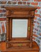Antique English Oak Large Mirrored Hanging Medicine Wall Cabinet 1900-1950 photo 1