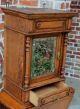 Antique English Oak Large Mirrored Hanging Medicine Wall Cabinet 1900-1950 photo 2
