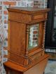 Antique English Oak Large Mirrored Hanging Medicine Wall Cabinet 1900-1950 photo 7