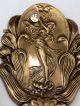 Large Stamped Brass Art Nouveau Woman 