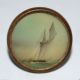 Waist Coat Button Sailing Vessel Schooner Boat Paint Lithograph Marked British Buttons photo 1