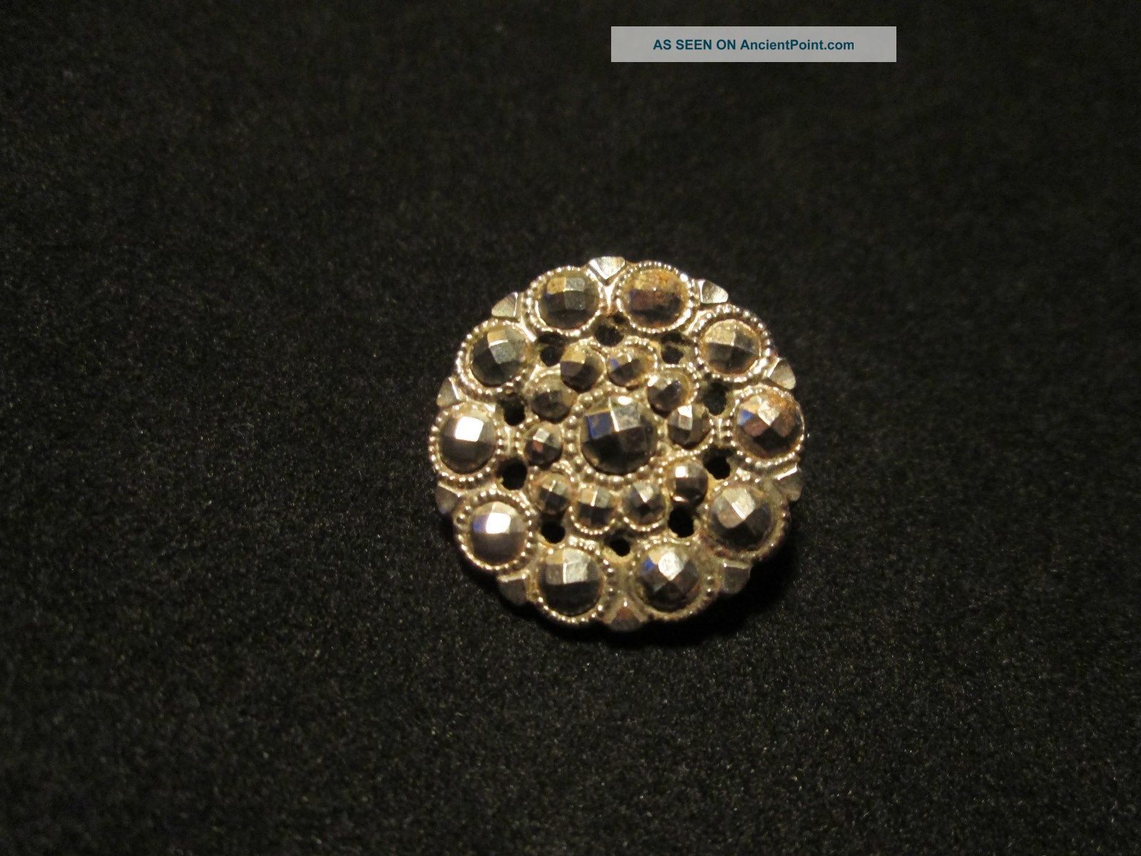 19th Century Hand Rivited Court Steel Button - 2 Rows.  D Buttons photo