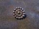 Striking Victorian Era 19th Century Pierced Black Glass Button Buttons photo 1
