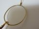 Antique 14k Solid Yellow Gold Wire Rim Frame Eyeglasses Spectacles Case Optical photo 9