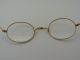 Antique 14k Solid Yellow Gold Wire Rim Frame Eyeglasses Spectacles Case Optical photo 5