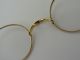 Antique 14k Solid Yellow Gold Wire Rim Frame Eyeglasses Spectacles Case Optical photo 6