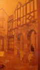 Pair Handmade Inlaid Wood Veneer Marquetry Wall Art City Landscape Other photo 9