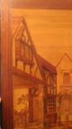 Pair Handmade Inlaid Wood Veneer Marquetry Wall Art City Landscape Other photo 5