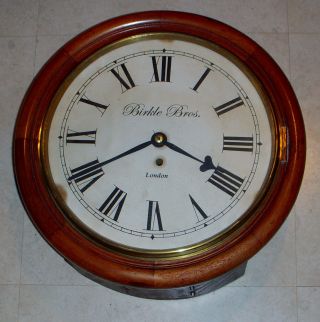 Antique Birkle Bros.  London Fusee 8 Day English Gallery Pub Station Clock photo
