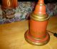 French Style Bouillotte Table Lamp Gold And Rust Pattern Lamps photo 1