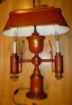 French Style Bouillotte Table Lamp Gold And Rust Pattern Lamps photo 5