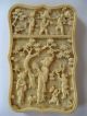 Antique Chinese Deeply Carved Cow Bone Card Case 1850 Other photo 2