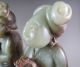 1620g Antique Chinese Old Hetian Jade Carved Two Woman Carving Men, Women & Children photo 8