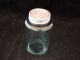 Vintage Aqua Tinted 1930s Specimen Jar Bottle Screw Top Lid Marked Wt Sap Bottles & Jars photo 6
