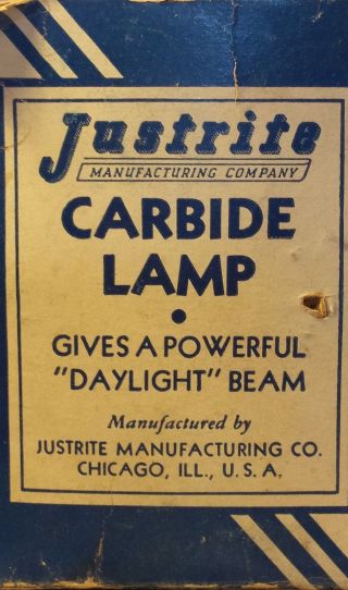 Miners Carbide Lamp Streamlined Justrite Vintage Mining Light photo