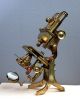 J Swift & Son London Antique All Brass Transitional Binocular Microscope C1910 Microscopes & Lab Equipment photo 1
