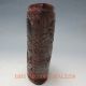 Chinese Old Antique Ox - Horn Hand - Carved Bat Jiao Cup Glasses & Cups photo 5
