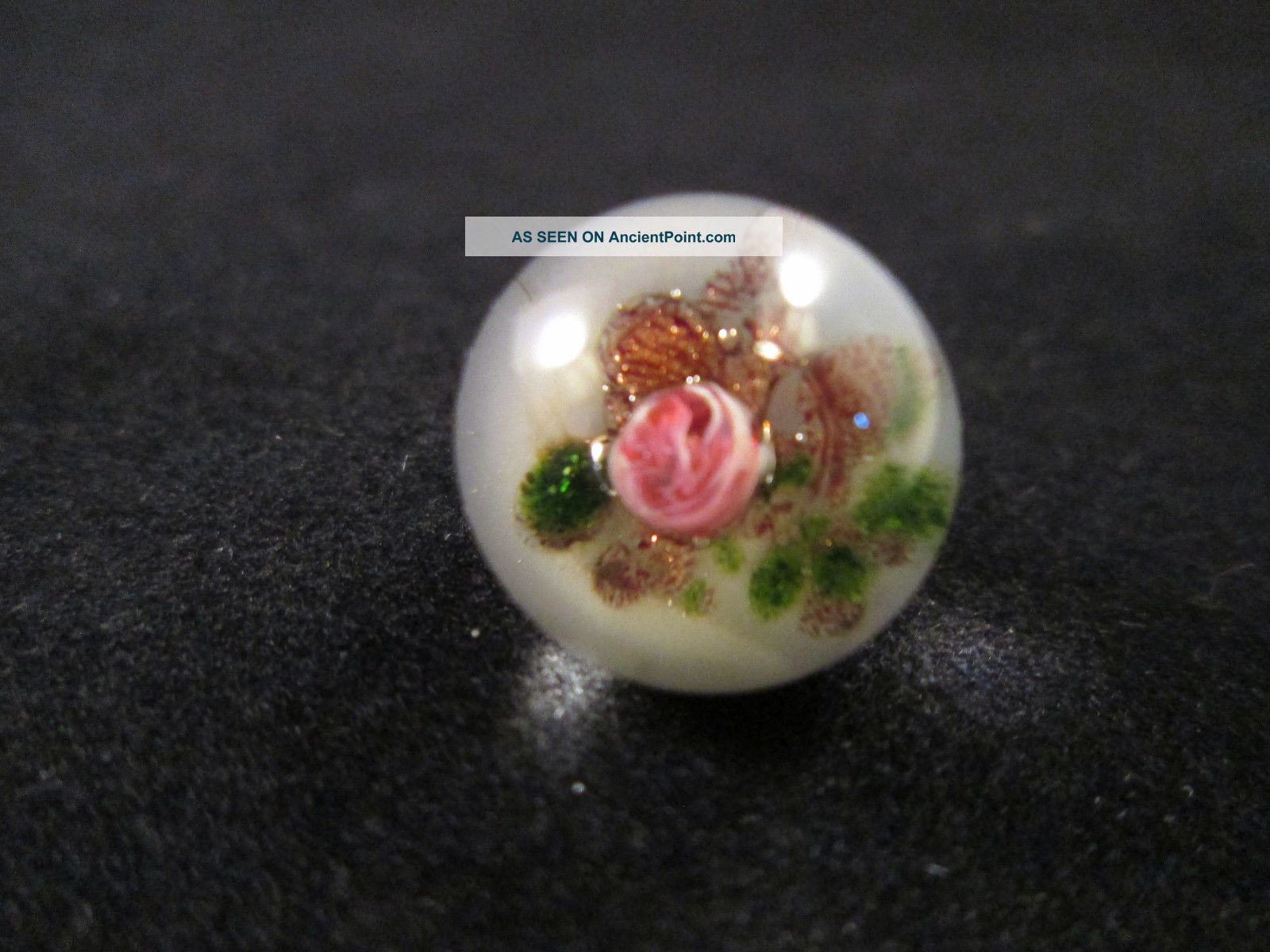 Studio Artist W.  Rutter 1940 - 50 ' S Pink ' Rutter Rose ' Paperweight Button Buttons photo