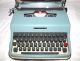 Vintage 1960 ' S Olivetti Underwood Lettera 32 Typewriter W/ Blue Case Italy Made Typewriters photo 1