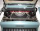 Vintage 1960 ' S Olivetti Underwood Lettera 32 Typewriter W/ Blue Case Italy Made Typewriters photo 2