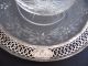 Gorgeous Antique Black Starr & Frost Cut Glass And Sterling Reticulated Stand Plates & Chargers photo 9