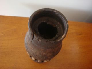 Vintage Wooden Spool Primitive Candleholder photo