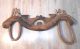 Antique Hand Carved Double Ox Yoke - European Wood Folk Art Brown Owner Seller Primitives photo 3