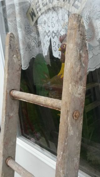 (old) Farmhouse Wood Ladder 5ft. ,  Rustic 65 