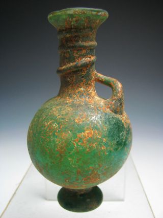A Ancient Roman Glass Bottle photo