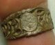 Rare Ancient Roman Byzantine Open Work Ring Artifact Amulet Size 8 Byzantine photo 2