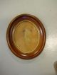 Antique Pair Oval Victorian Walnut Shadow Box Picture Frame Shadowbox Other photo 1