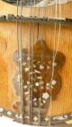 Antique Italian Inlaid Wood Mandolin With Bowl Back,  Bird Design,  Maker ' S Stamp String photo 10