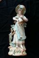 Tall Art Nouveau Bisque Amphora Lady Girl German Figurine Figure Heubach C1880 ' S Figurines photo 1