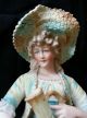 Tall Art Nouveau Bisque Amphora Lady Girl German Figurine Figure Heubach C1880 ' S Figurines photo 2