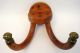 Antique Victorian Wooden And Brass Hat Coat Rack Hook Dated 1890 Wood Hook Hooks & Brackets photo 1