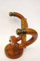 Antique Victorian Wooden And Brass Hat Coat Rack Hook Dated 1890 Wood Hook Hooks & Brackets photo 5