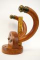 Antique Victorian Wooden And Brass Hat Coat Rack Hook Dated 1890 Wood Hook Hooks & Brackets photo 6