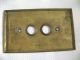 Antique Push Button Perkins Brass Switch Plate Victorian 1903 Switch Plates & Outlet Covers photo 1