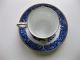Antique English Bone China Demitasse China Cup And Saucer Blue & White Cups & Saucers photo 1