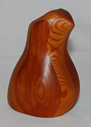 Wood Carved Mod Style Quail Pen Pencil Holder Vase By Deborah D Bump Vermont photo