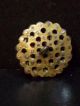 Antique Victorian Cut Steel Button Faceted Riveted Open Work Cluster Buttons photo 1