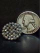 Antique Victorian Cut Steel Button Faceted Riveted Open Work Cluster Buttons photo 2