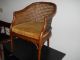 Henredon Faux Bamboo French Regency Tub Club Caned Chair Post-1950 photo 1