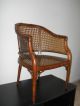 Henredon Faux Bamboo French Regency Tub Club Caned Chair Post-1950 photo 6