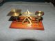 Vintage Brass Balance Scale Made In England W/ Weights Scales photo 1